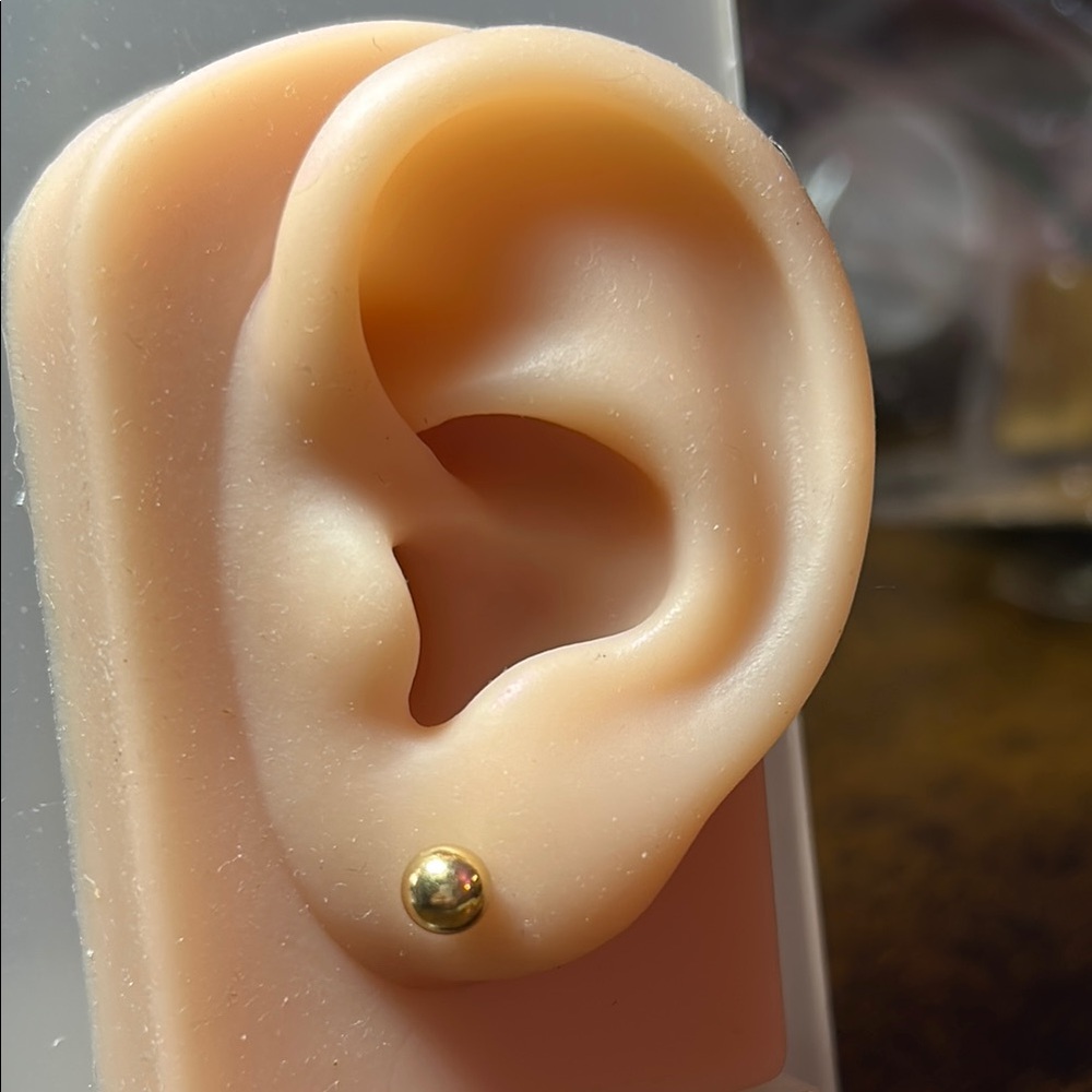 Gold Ball Stud Earrings for Women - Classic Minimalist